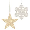 2024 Star and Snowflake Ornament Set