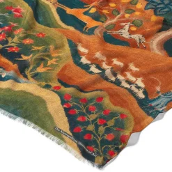 American Folk Art Landscape Oblong Scarf