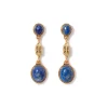 Ancient Gems Triple-Drop Lapis Earrings
