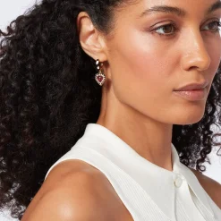 Atef Crown Huggie Charm Earrings