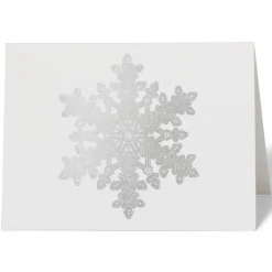 Bentley: Snow Crystal Fine Holiday Cards with Lined Envelopes and Foil Seals
