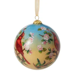 Birds of America Hand-Painted Glass Ornament Set