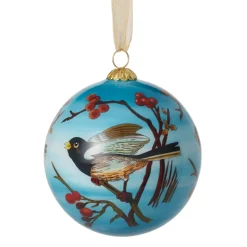 Birds of America Hand-Painted Glass Ornament Set