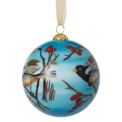 Birds of America Hand-Painted Glass Ornament Set