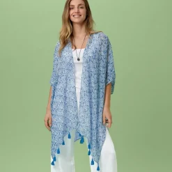 Blue & White Qing Floral Cover-Up
