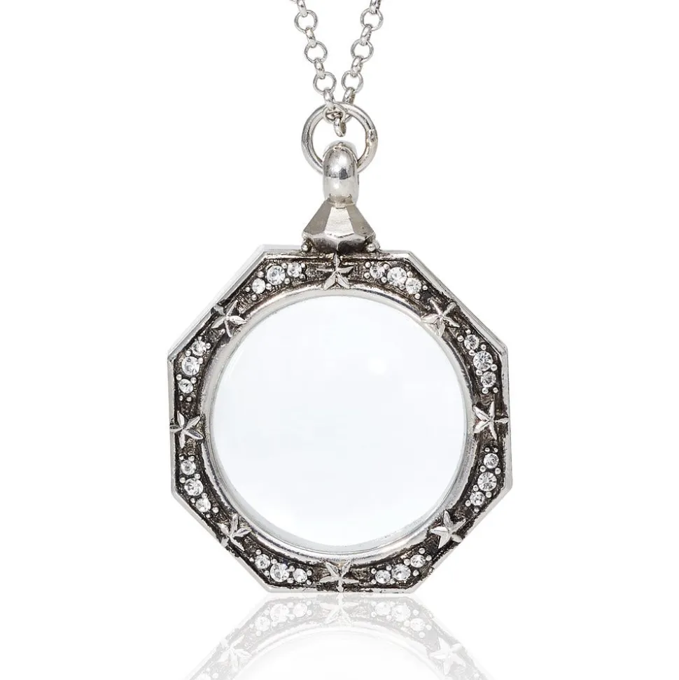 Celestial Octagonal Magnifier Pendant Necklace