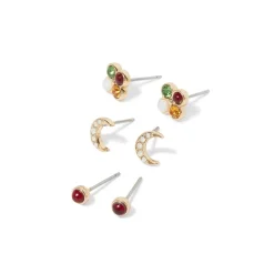 Celestial Symbols Stellar Stud Earrings Set