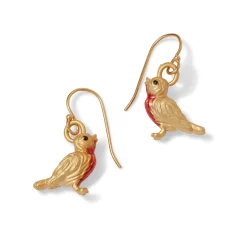 Chinese Bird Drop Earrings
