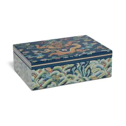 Chinese Dragon Rank Badge Lacquer Box