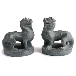 Chinese Guardian Figure Bookends