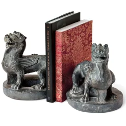 Chinese Guardian Figure Bookends