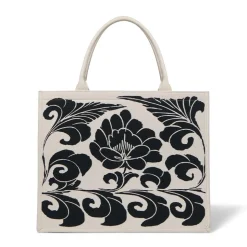Chinese Peony Oversize Structured Tote