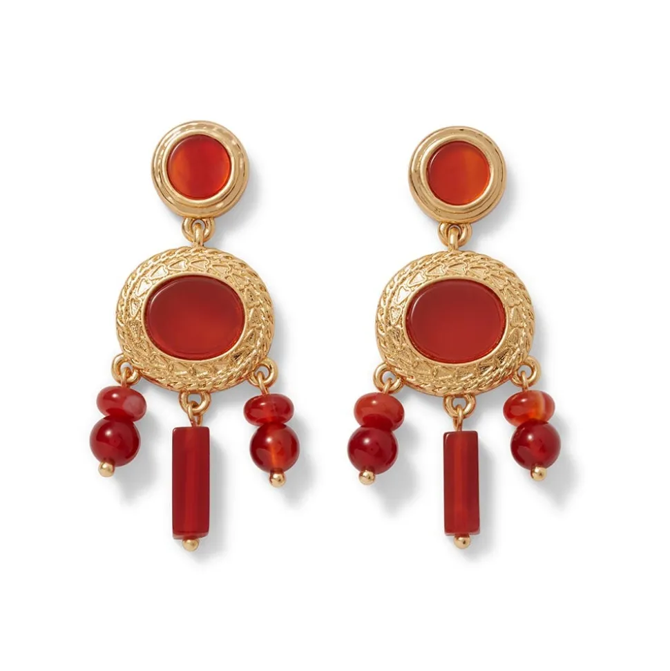 Classical Carnelian Chandelier Earrings
