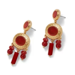 Classical Carnelian Chandelier Earrings