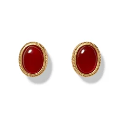 Classical Carnelian Stud Earrings