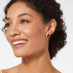 Classical Carnelian Stud Earrings