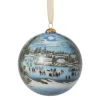 Currier & Ives Central Park in Winter Hand-Painted Glass Ornament