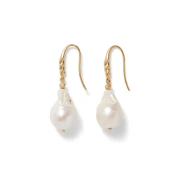 Cypriot Twist Pearl Necklace and Drop Earrings Set