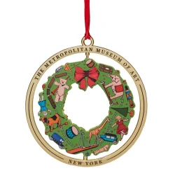 December Wreath Spinning Ornament