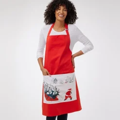 Earle Santa and Deer Apron with Pocket