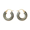 Egyptian Feather Hoop Earrings