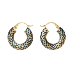 Egyptian Feather Hoop Earrings