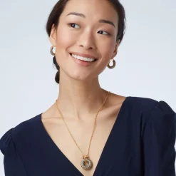 Egyptian Feather Pendant Necklace