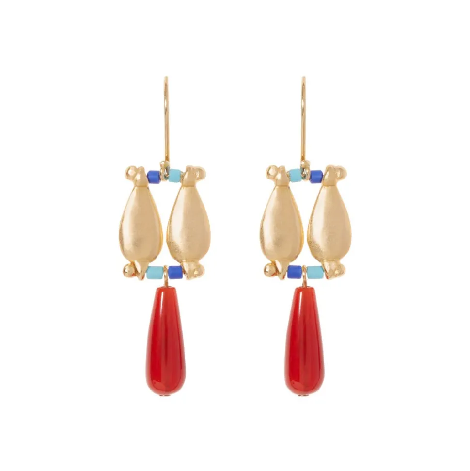 Egyptian Fringe Drop Earrings