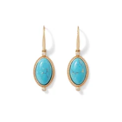 Egyptian Hathor Turquoise Drop Earrings