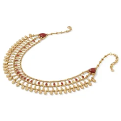 Egyptian Nefer Amulet Red Jasper Collar Necklace