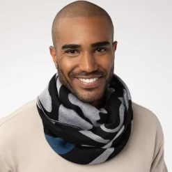 Egyptian Swirled Glass Unisex Oblong Jacquard Scarf