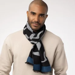 Egyptian Swirled Glass Unisex Oblong Jacquard Scarf