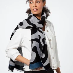 Egyptian Swirled Glass Unisex Oblong Jacquard Scarf