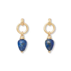 Etruscan Lapis Doorknocker Earrings