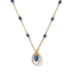 Etruscan Lapis Pendant Necklace