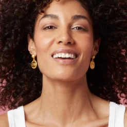 Etruscan Lion Drop Earrings