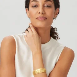 Etruscan Lion Hinged Cuff Bracelet