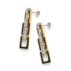 European Buckle Enamel Drop Earrings