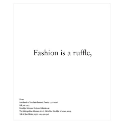 FASHION IS...