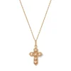Filipino Pearl Cross Pendant Necklace