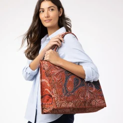 Four Seasons Paisley Oversize Structured Tote