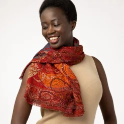 Four Seasons Paisley Square Wool Scarf