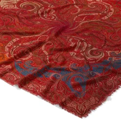 Four Seasons Paisley Square Wool Scarf