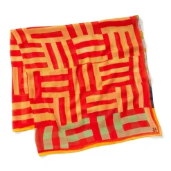 Gee's Bend Kennedy Basket-Weave Oversize Square Scarf