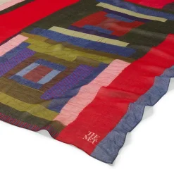 Gee's Bend Pettway Quilt Design Oblong Silk Scarf