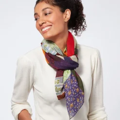 Gee's Bend Pettway Quilt Design Oblong Silk Scarf