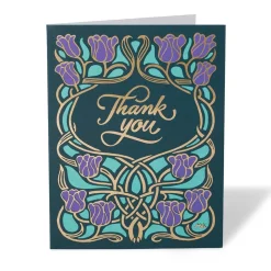Gilded Book Covers Thank-You Cards