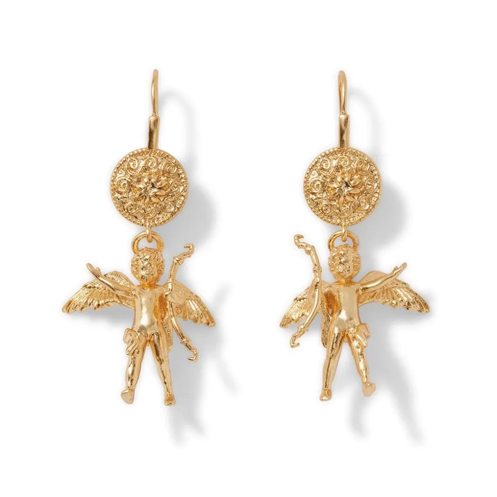 Greek Eros Drop Earrings