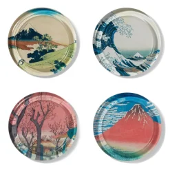 Hokusai Prints Glass Coasters