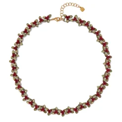 Holly Berry Jade Statement Necklace